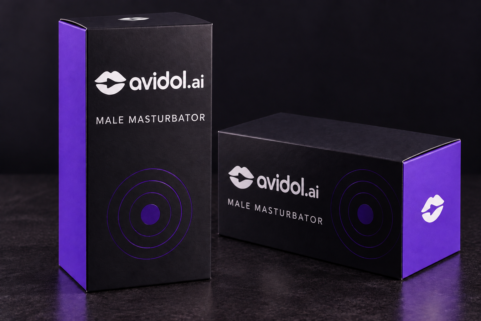 英文品名的 avidol.ai 飛機杯封閉外盒